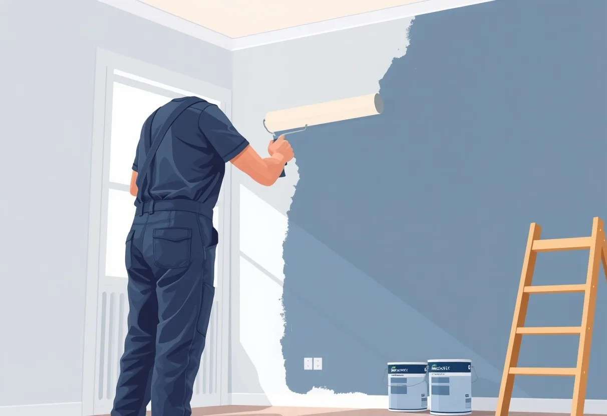 Peintre Gagny 93220 en intervention sur un chantier